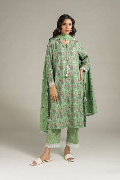 Printed | Heavy Textured Cotton | Pants | USD 17.00