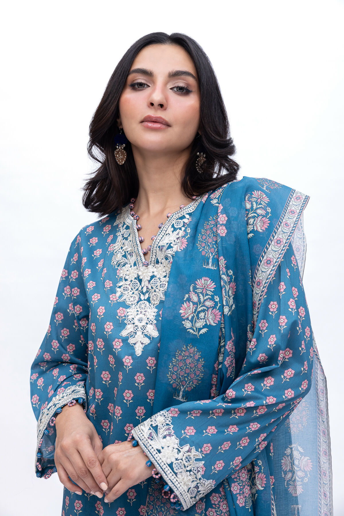 Buy Fabrics 3 Piece | 0.0 N/A | SS2343A-VG_MULTI | Khaadi Global