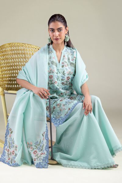 Embroidered | Mesuri | Floral Sleeveless Kurta | USD 18.00