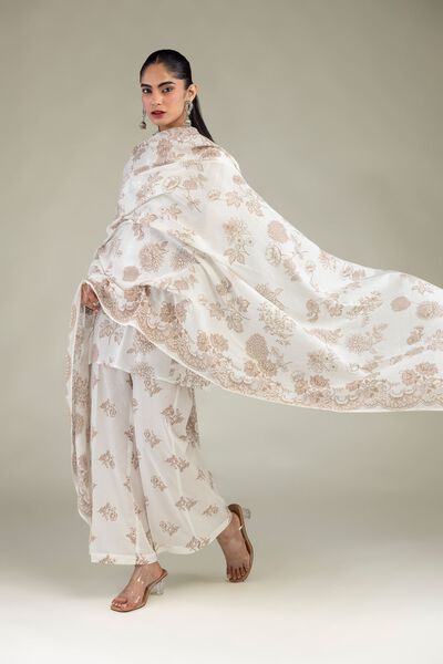 Embroidered | Lawn | Floral Lawn Dupatta | USD 12.50