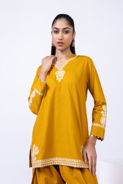 Embroidered | Crosshatch Poplin | Kurta | USD 12.50
