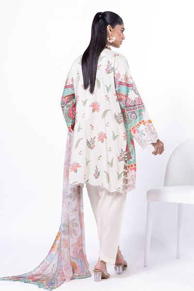 Embroidered | Cotton Satin | Fabrics 3 Piece | USD 27.50