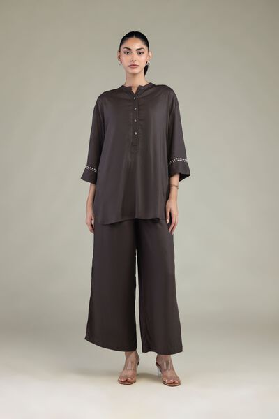 Embroidered | Viscose Crepe | Trousers | USD 15.00
