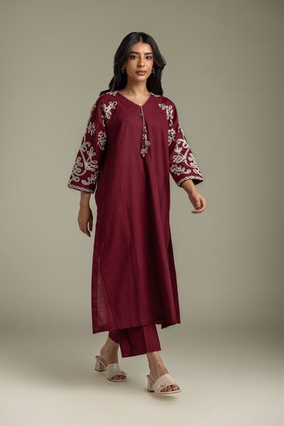 Embroidered | Heavy Textured Cotton | Pants | USD 30.00