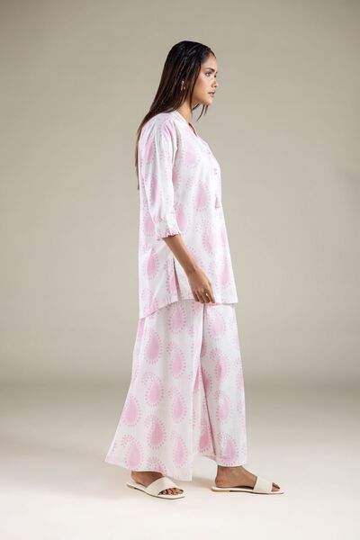 Embroidered | Textured Cotton | Pants | USD 30.00