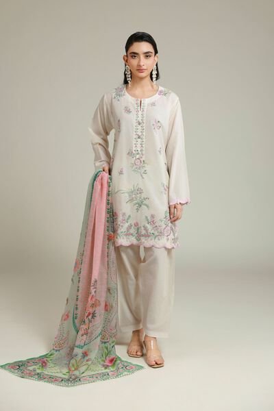 Embroidered | Cambric | Fabrics 3 Piece | USD 60.00