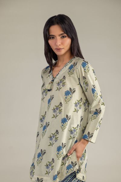 Printed | Cambric | Floral V-Neck Kurta | USD 10.50