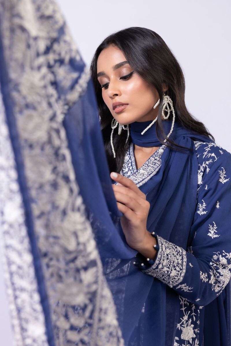 Embroidered | Polyester Crinkle Chiffon | Dupatta | null