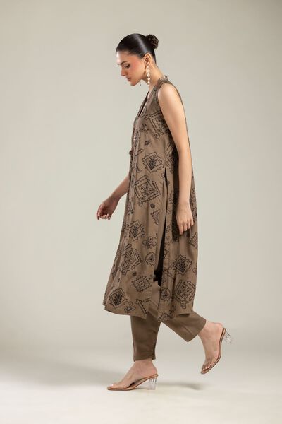 Embroidered | Raw Silk | Silk Brown Shalwar | USD 9.00