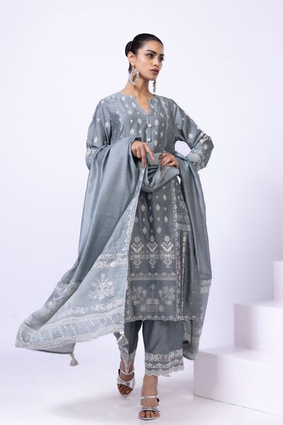 Embroidered | Raw Silk | Pants | USD 7.50