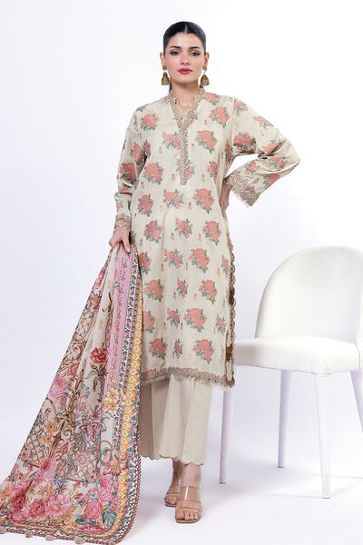 Embroidered | Jacquard | Fabrics 3 Piece | USD 55.00