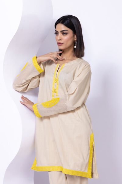 Embroidered | Crosshatch Poplin | Kurta | USD 35.00