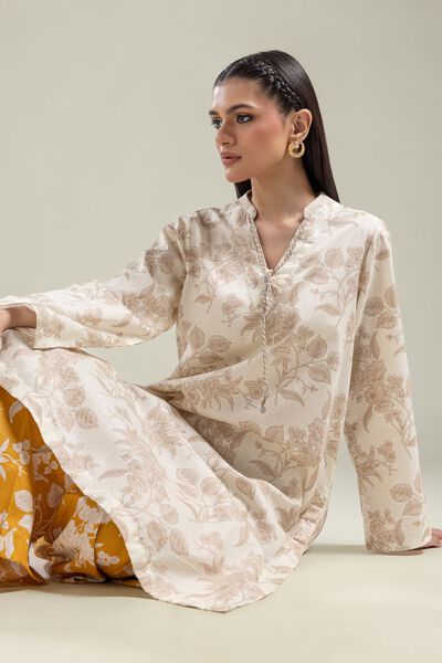 Printed | Cotton Dobby | Floral Longline Kurta | USD 30.00