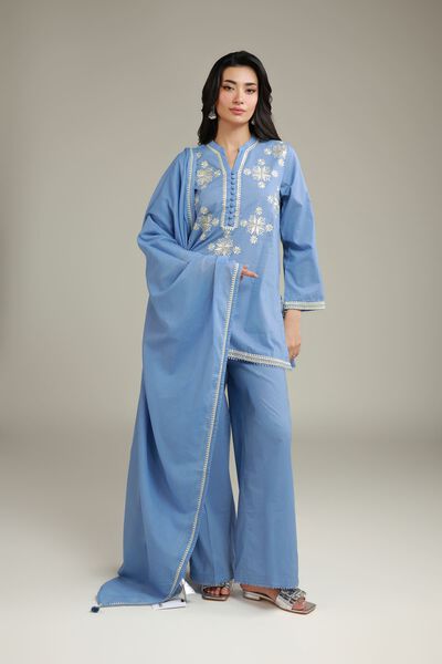 Embroidered | Cambric | Cambric Summer Pants | USD 25.00