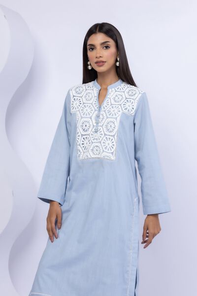Embroidered | Crosshatch Poplin | Kurta | USD 35.00