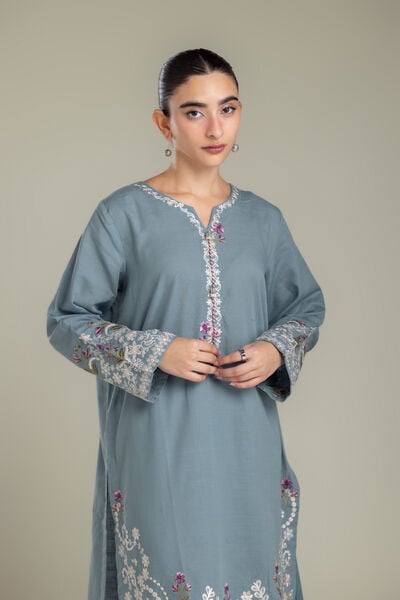 Embroidered | Light Khaddar | Fabrics 2 Piece | Top and Bottom | USD 55.00