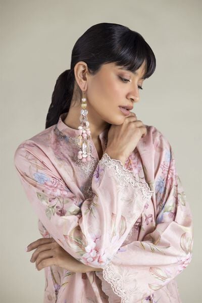 Embroidered | Satin | Tailored 2 Piece | Top and Bottom | USD 60.00