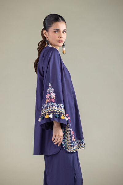 Embroidered | Cambric | Floral Embroidered Kurta | USD 40.00