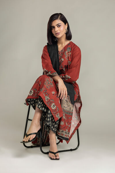 Printed | Light Khaddar | Tailored 3-Piece Set | USD 65.00