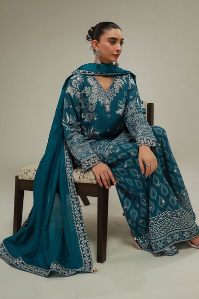 Embroidered | Polyester Silk | Geometric Threadwork Dupatta | USD 20.00