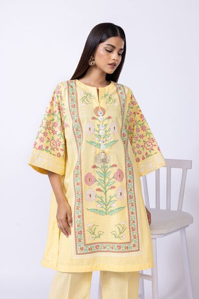 Embroidered | Crosshatch Poplin | Kurta | USD 20.00