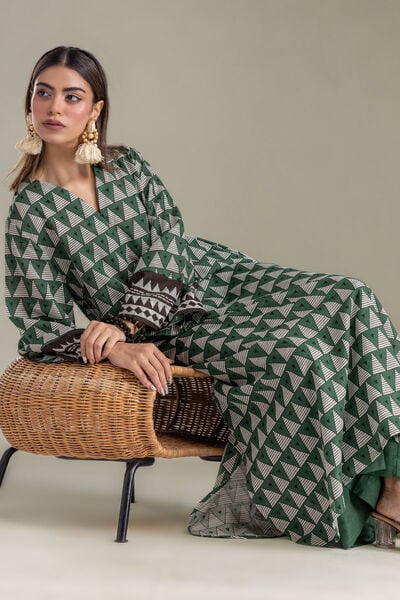 Printed | Light Khaddar | Longline Printed Kurta | USD 35.00