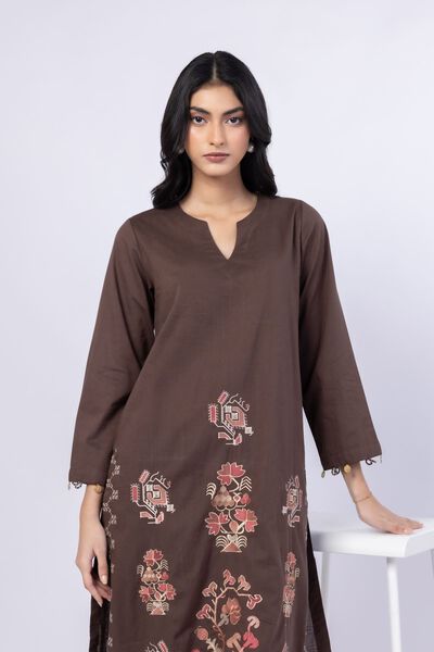 Embroidered | Crosshatch Poplin | Kurta | USD 35.00