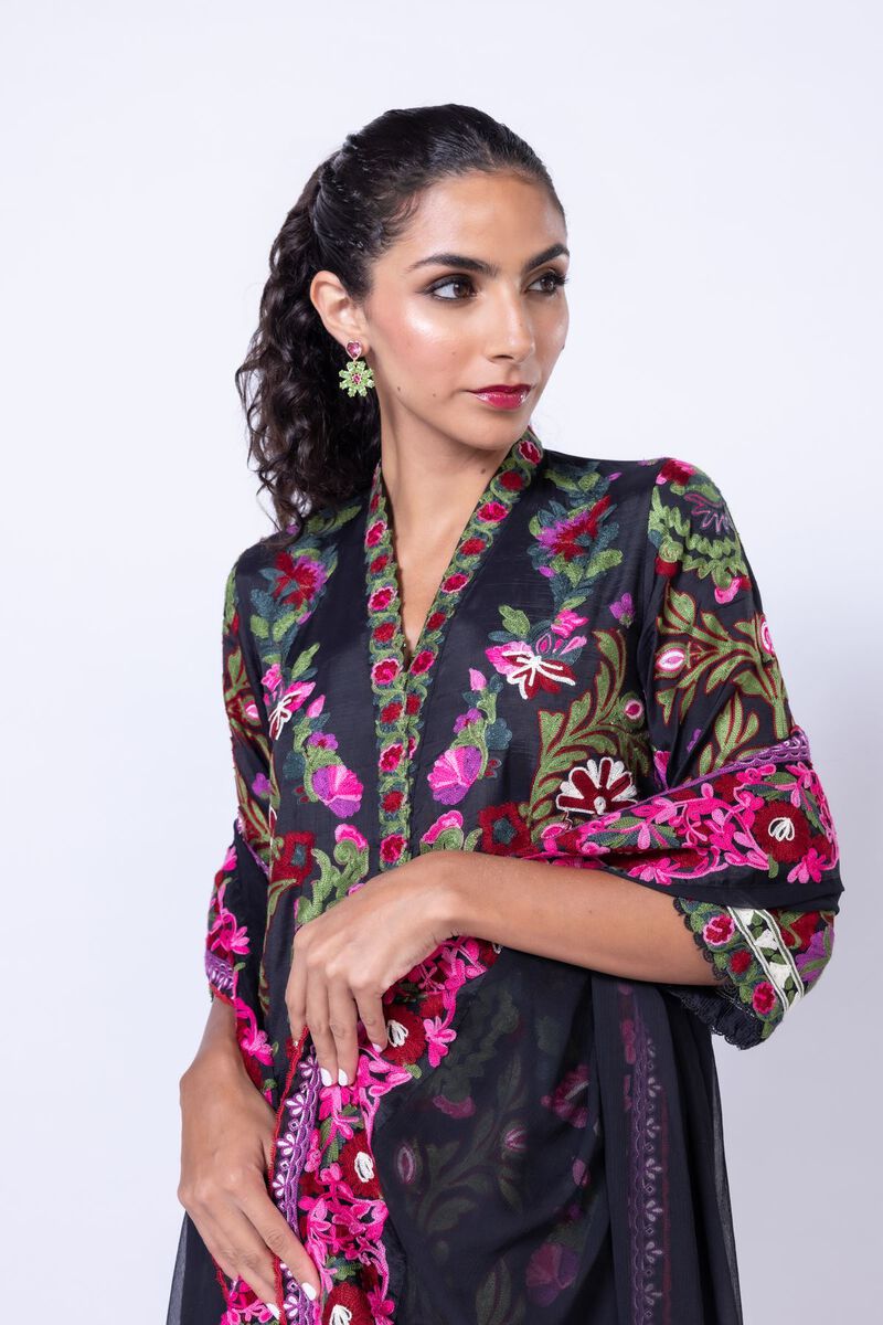 Embroidered | Polyester Crinkle Chiffon | Dupatta | null