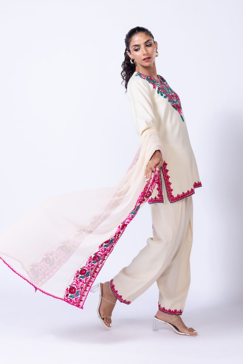 Embroidered | Polyester Crinkle Chiffon | Dupatta | null
