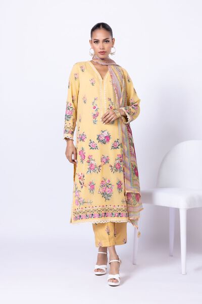 Embroidered | Polyester Crinkle Chiffon | Kurta | USD 30.00