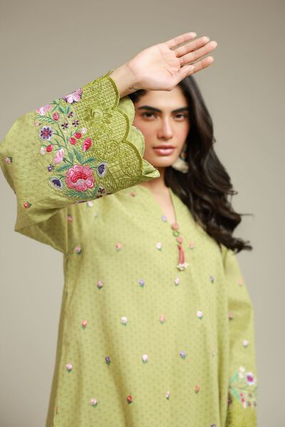 Embroidered | Cotton Dobby | Fabrics 2 Piece | Top and Bottom | USD 40.00