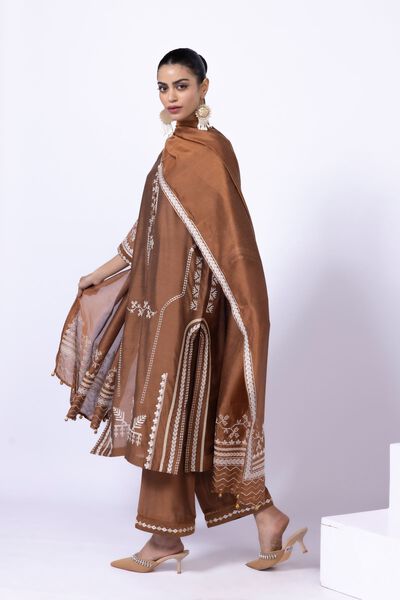 Embroidered | Raw Silk | Pants | USD 7.50