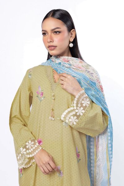 Embroidered | Cotton Dobby | Tailored 3 Piece | USD 45.00
