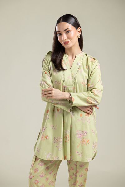 Printed | Cotton Viscose | Floral V-Neck Kurta | USD 17.50