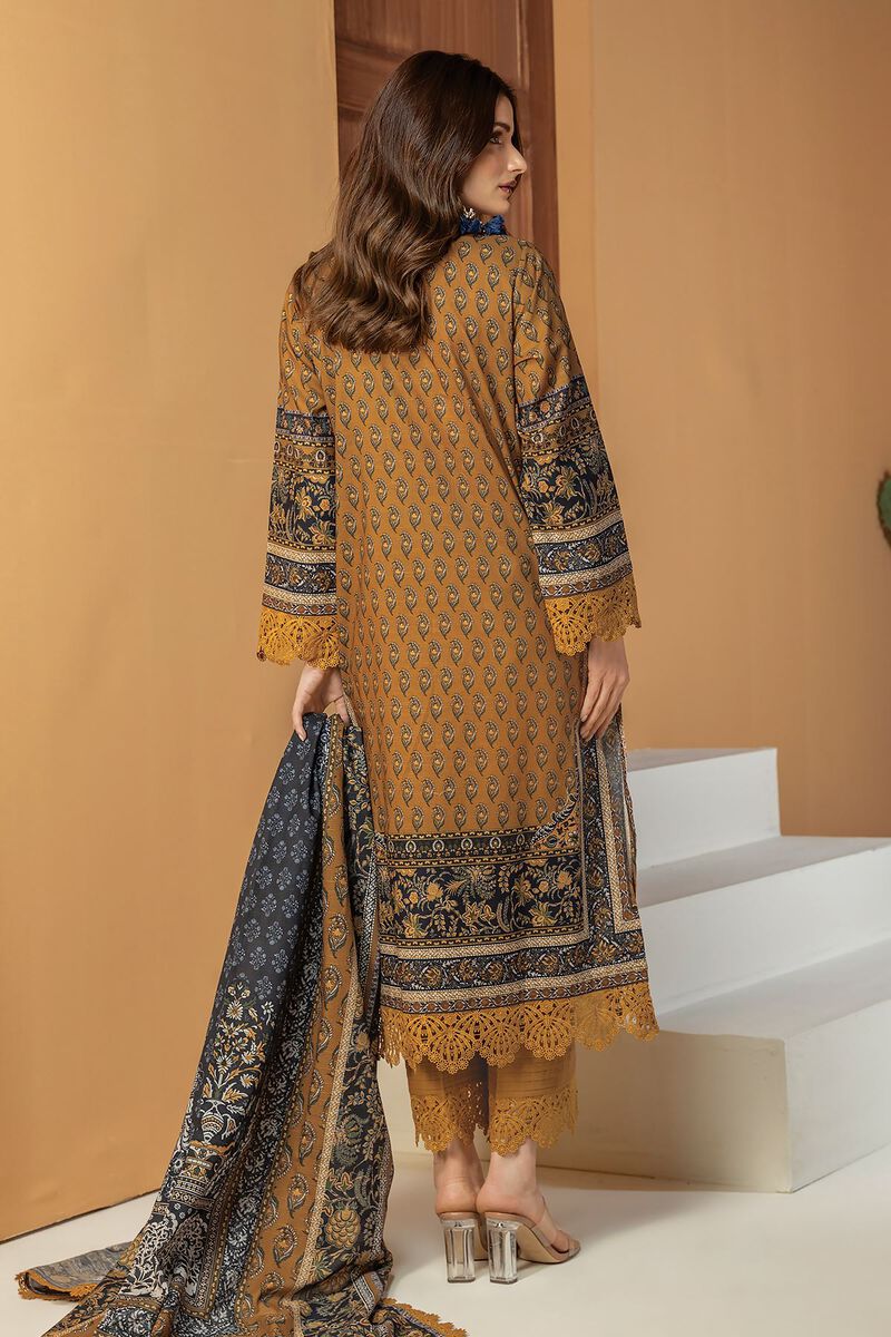Printed Embroidered | Slub Lawn | Tailored 3 Piece | null