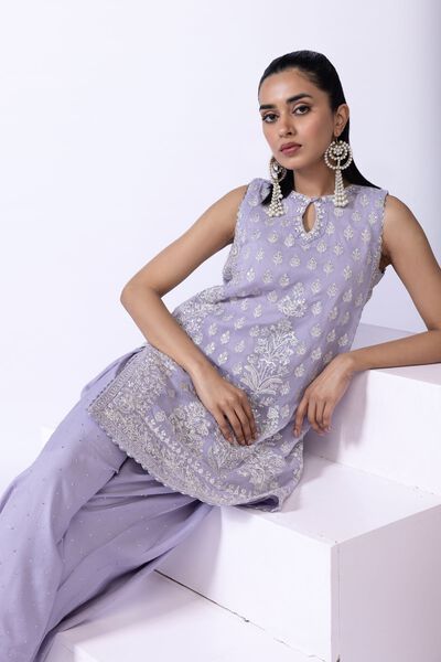 Embroidered | Polyester Crinkle Chiffon | Kurta | USD 22.50