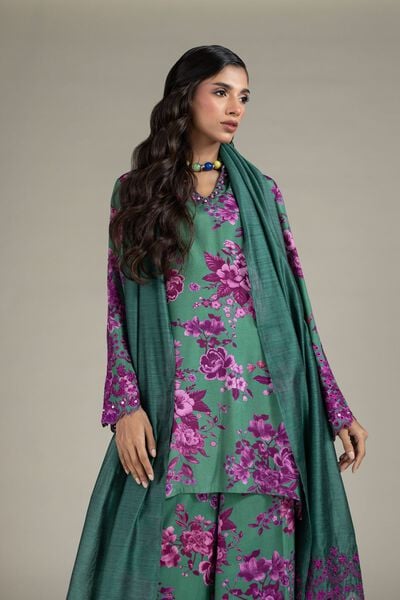 Embroidered | Raw Silk | 3-Piece Tailored Set | USD 85.00