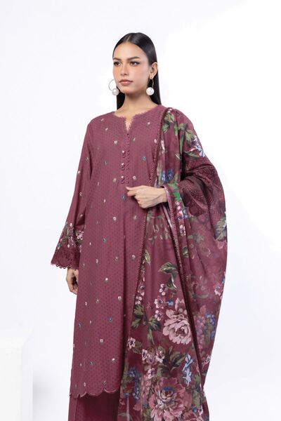 Embroidered | Cotton Dobby | Tailored 3 Piece | USD 75.00