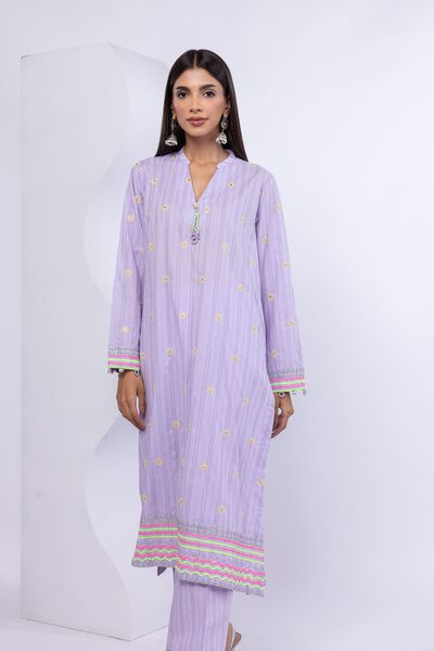 Embroidered | Lurex Stripes | Kurta | USD 12.00