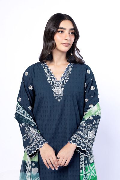 Embroidered | Cotton Dobby | Fabrics 3 Piece | USD 55.00