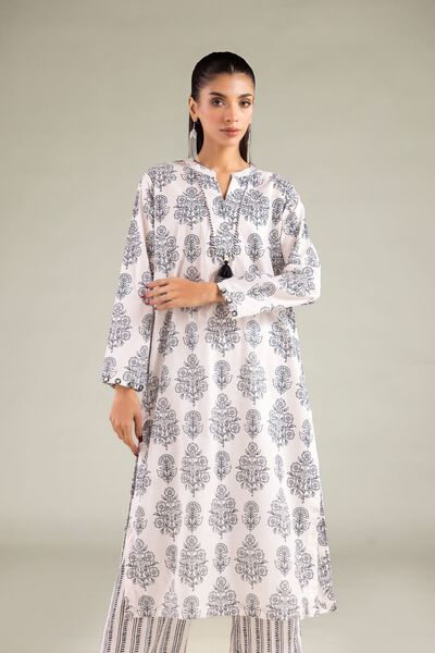 Printed | Cambric | Floral V-Neck Kurta | USD 30.00