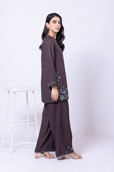 Embroidered | Dull Raw Silk | Pants | USD 15.00