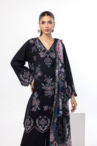 Embroidered | Crosshatch | Fabrics 3 Piece | USD 25.00