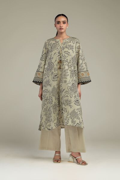 Printed | Cambric | Solid Beige Pants | USD 30.00