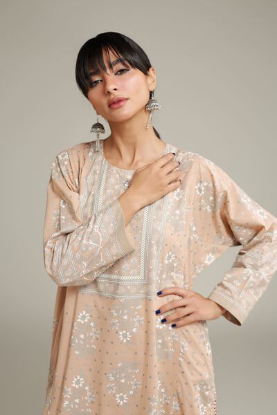 Printed | Cambric | Longline Cambric Kurta | USD 35.00