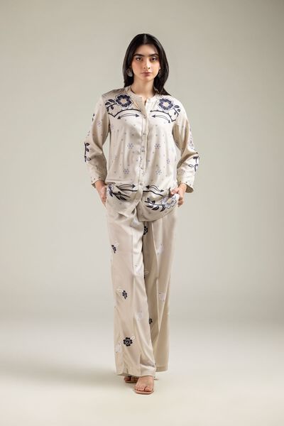 Embroidered | Viscose Crepe | Trousers | USD 9.00