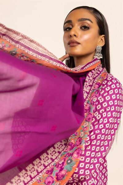 Dupatta, PURPLE, hi-res