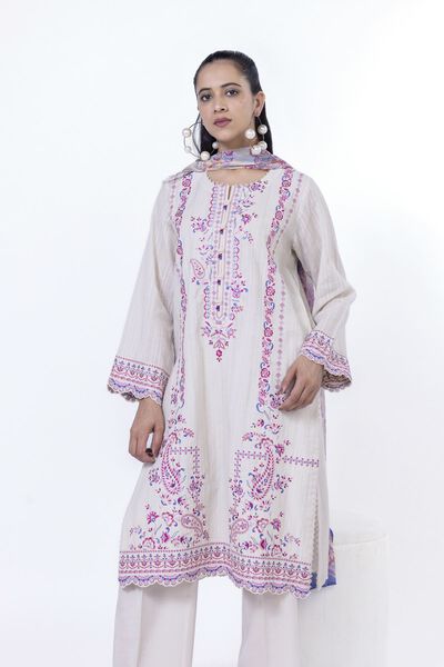 Embroidered | Cambric | Fabrics 3 Piece | USD 35.00