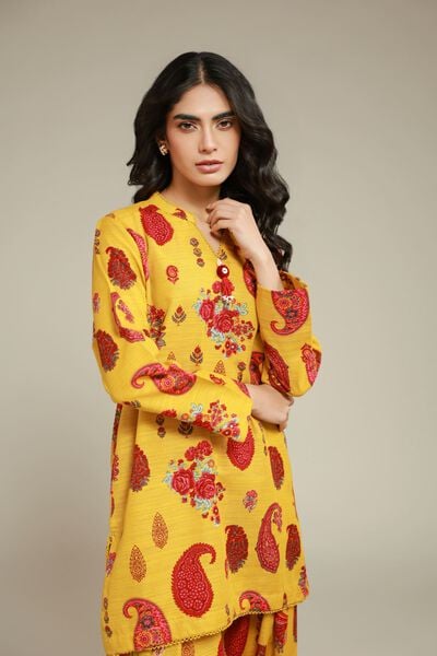 Printed | Textured Cotton | Paisley Floral Kurta | USD 15.00