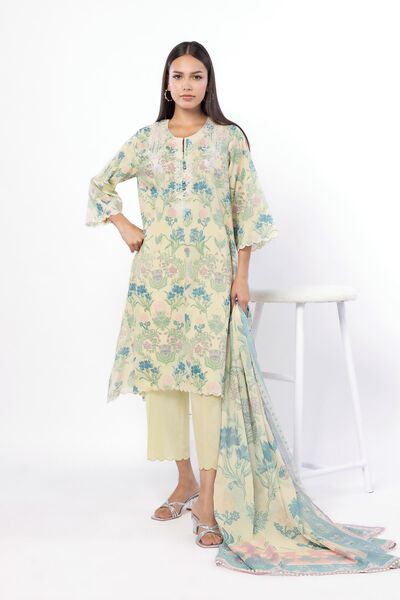 Embroidered | Lawn | Fabrics 3 Piece | USD 40.00